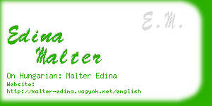 edina malter business card